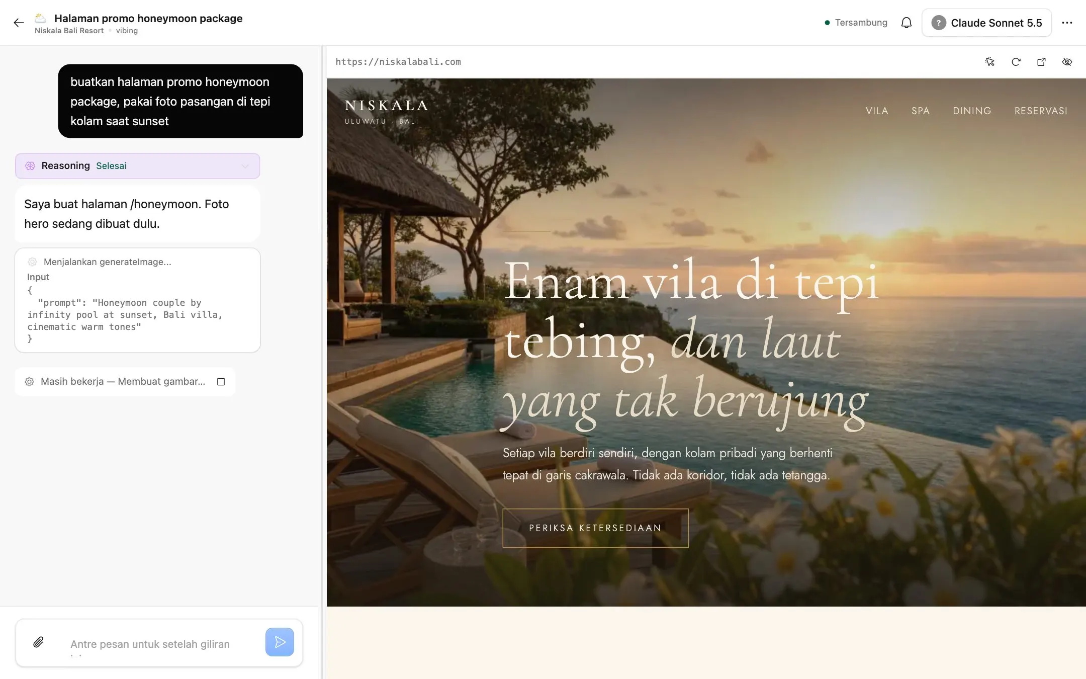 Chat sedang membuat gambar